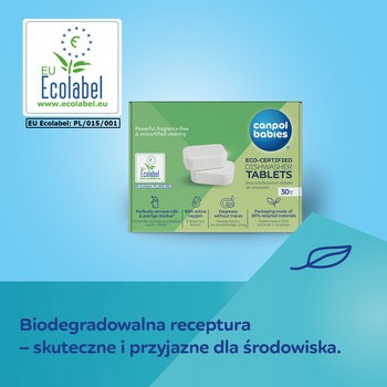 Canpol Babies Ekocertyfikowane tabletki do zmywarki, 30 szt.