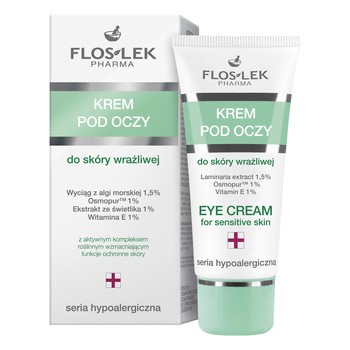 FlosLek Pharma, Seria Hypoalergiczna, krem pod oczy do skóry wrażliwej, 30 ml
