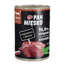 Pan Mięsko, karma mokra dla kota, wieprzowina z jeleniem, 400 g