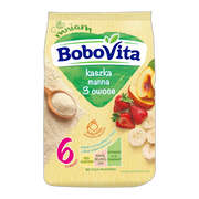 BoboVita, kaszka manna, 3 owoce, 6 m+, 180 g