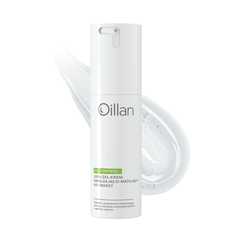 Oillan Oil Control, lekki żel-krem nawilżająco-matujący do twarzy dla skóry mieszanej i tłustej, 50 ml