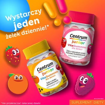 Centrum Junior VitaGummies dla dzieci, żelki, smak wieloowocowy, 30 szt.