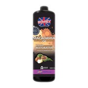 Ronney Macadamia Oli, szampon wzmacniający, włosy suche i osłabione, 1000 ml