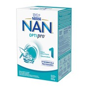 Mleko Nan Optipro 1, mleko początkowe dla niemowląt od urodzenia, proszek, 650 g, (2 x 325 g) https://azcdn.doz.pl/image/d/product/99fc11e2-scale-180x180.png