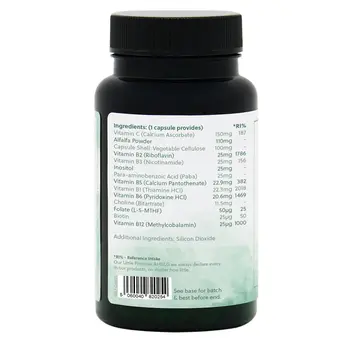 G&G Witamina B Complex + Witamina C 150 mg, kapsułki wegetariańskie, 60 szt.