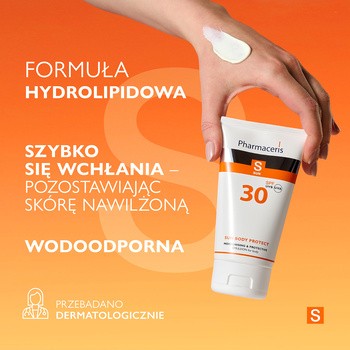 Pharmaceris S, nawilżająca emulsja ochronna do ciała, SPF 30, 150 ml