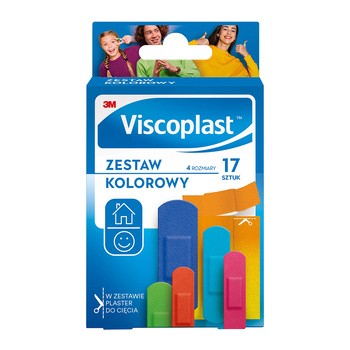Viscoplast, Plastry Zestaw Kolorowy, 17 szt.