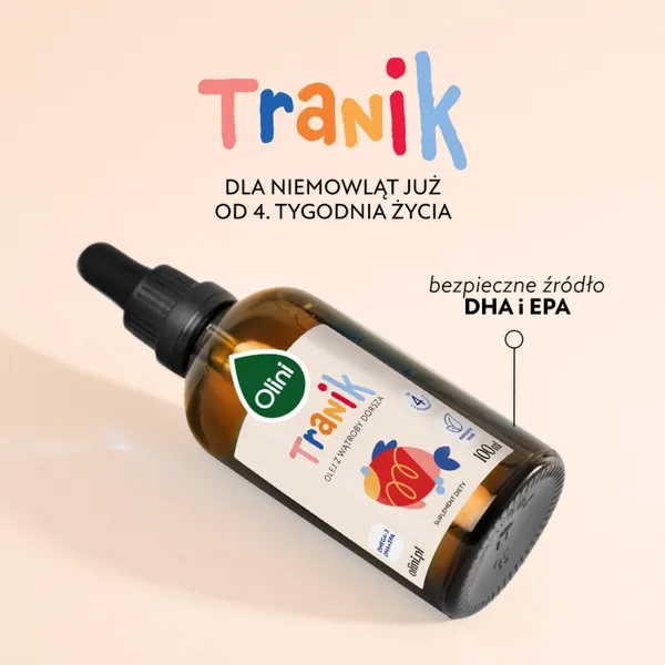 Рыбий жир для младенцев Olini Tranik, из печени трески, капли, с 4 недель, 100 мл — фото 2