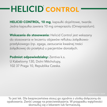 Helicid Control, 10 mg, kapsułki, 14 szt.