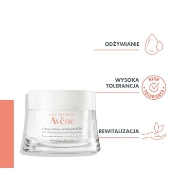 Avene Eau Thermale, odżywczy krem rewitalizujący, bogata konsystencja, 50 ml