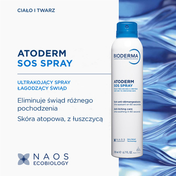 Bioderma Atoderm SOS, spray ultra łagodzący, 200 ml