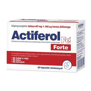 Actiferol Fe Forte, 60 mg, kapsułki, 30 szt