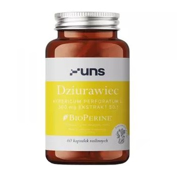 Uns Dziurawiec + Bioperine, kapsułki twarde, 60 szt.