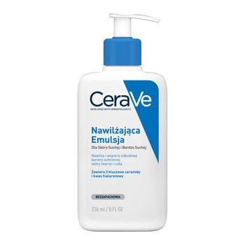 CeraVe, nawilżająca emulsja dla skóry suchej i bardzo suchej, 236 ml