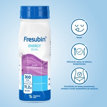 Fresubin Energy Drink, płyn o smaku czarnej porzeczki, 4 x 200 ml