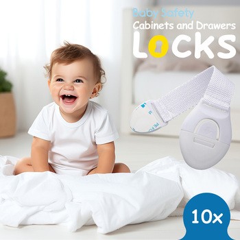 Sipo, blokada do szaf i szuflad na zatrzask, 10 szt.