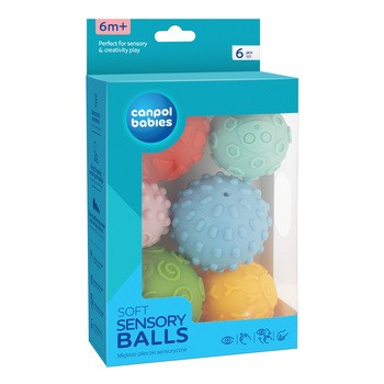 Canpol Babies, miękkie piłeczki sensoryczne, 6 szt.