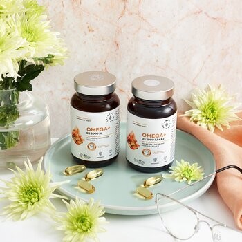 Aura Herbals Omega + Witamina D3 2000 IU + K2, kapsułki miękkie, 60 szt.