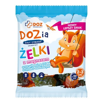 Zestaw 2 x DOZ Product DOZia, żelki z magnezem oraz witaminą C i witaminą B6