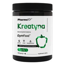 Pharmovit, Kreatyna Monohydrat GymFood, smak jabłkowy, proszek, 500 g