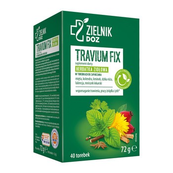 DOZ Zielnik Travium Fix, herbatka ziołowa, 1,8 g, 40 szt.