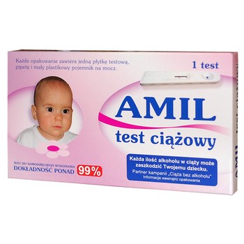 Amil, test ciążowy płytkowy, 1 szt