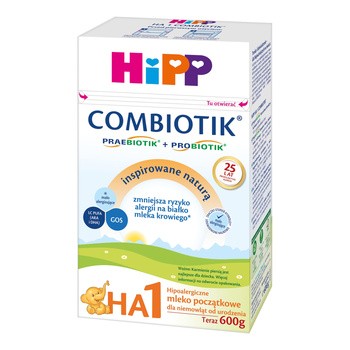 HiPP 1 HA Combiotik, mleko początkowe, proszek, 600 g