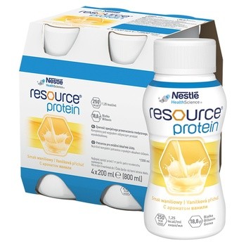 Resource Protein, płyn o smaku waniliowym, 4 x 200 ml