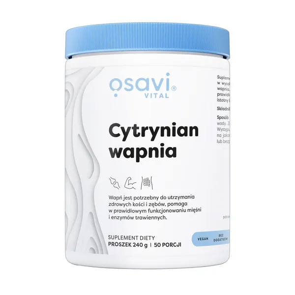 Цитрат кальция Osavi, для костей и зубов, порошок, 240 г