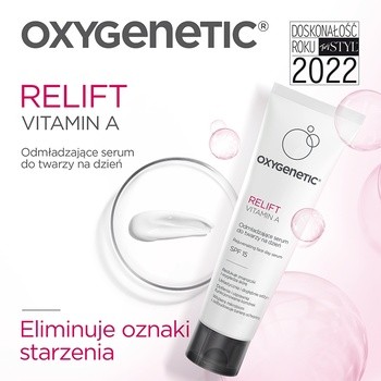 Oxygenetic Relift Vitamin A, odmładzające serum do twarzy na dzień SPF 15, 50 ml