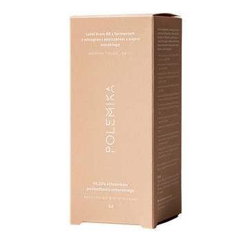 Polemika Matcha Care Color Daily, lekki rewitalizujący krem BB z fermentem z winogron i ekstraktem z kopru morskiego, 3.0, 30 ml
