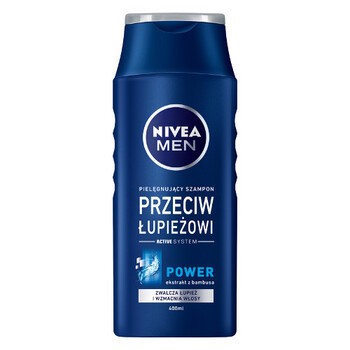 Nivea Men Power, pielęgnujący szampon przeciwłupieżowy, 400 ml 
