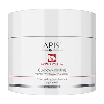 Apis Raspberry Glow, peeling z liofilizowanymi malinami, 220 g
