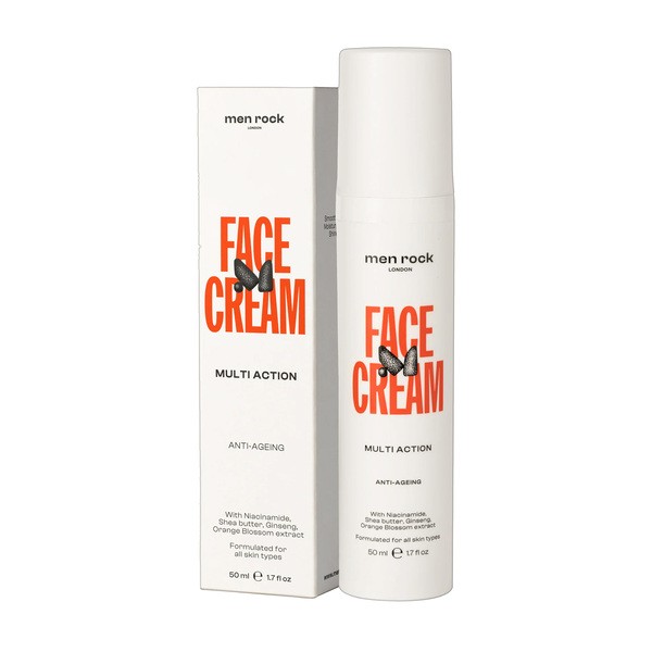 Men Rock Men Rock Face Cream Multi Action, wielofunkcyjny krem do twarzy dla mężczyzn, 50 ml — Składniki i ocena