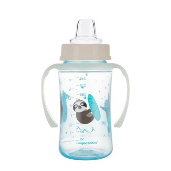 Canpol Easy Start, kubek treningowy, Exotic Animals, niebieski, 240 ml