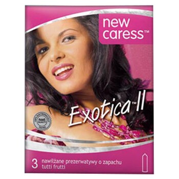 New Caress Exotica II, prezerwatywy, Tutti Frutti, 3 szt