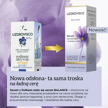 Uzdrovisco Balance, serum normalizujące i zwężające pory, 30 ml