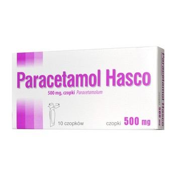 Paracetamol Hasco, 500 mg, czopki, 10 szt. 