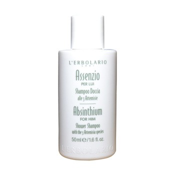 L'Erbolario Absinthium, szampon z 3 gatunków artemisii dla mężczyzn, 50 ml