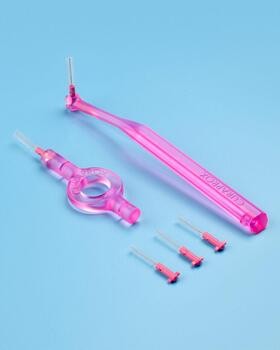 Curaprox CPS 08, szczoteczki międzyzębowe, różowe, wkłady uzupełniające, 8 szt.