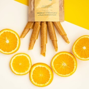 Naturalnie Zdrowi, pomarańczowe rollsy z witaminą C i cynkiem, 50 g