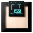 Maybelline Fit Me Matte + Poreless, puder matujący do twarzy w kompakcie, 120 Classic Ivory, 9 g