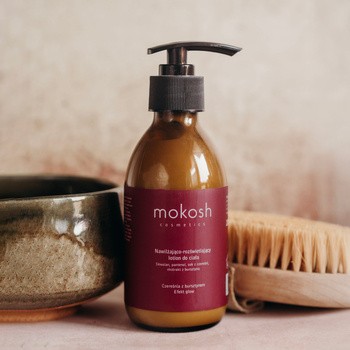 Mokosh, nawilżająco-rozświetlający lotion do ciała, czereśnia z bursztynem, efekt glow, 200 ml