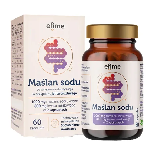Maślan sodu 500mg 60 kapsułek [Efime] - Efime
