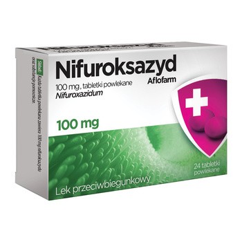 Nifuroksazyd Aflofarm, 100 mg, tabletki powlekane, 24 szt.