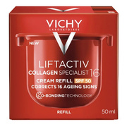 Vichy Liftactiv Collagen Specialist, krem SPF 50 redukujący 16 oznak starzenia, refill, 50 ml