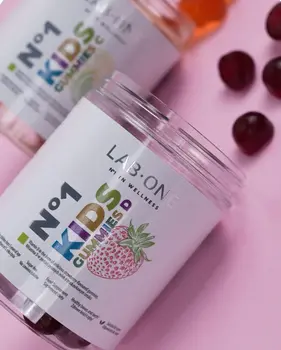 Lab One KidsGummies D, żelki, smak truskawkowy, 60 szt.