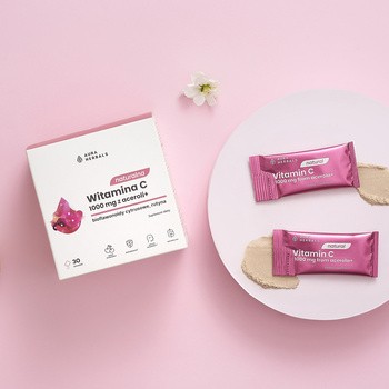 Aura Herbals Naturalna Witamina C 1000 mg z aceroli, saszetki z proszkiem, smak wiśniowy, 30 szt.