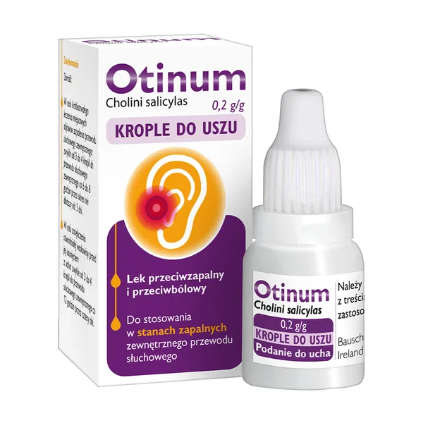 Otinum 20% krople do uszu 10g [Bausch Health Ireland]