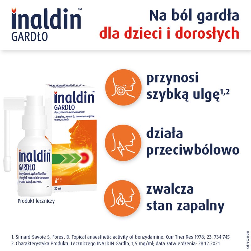 Inaldin Gardło 15 Mgml Aerozol Do Stosowania W Jamie Ustnej 30 Ml Portal Dozpl 9106